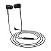 Earphones, Wotmic In Ear Headphones with Microphone Black Earbuds Stereo Sound In Line Control