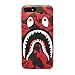 iPhone 7/8 Shark Face Case Street Fashion: Luxury Flexible Durable Designer Protective TPU Cover/Bumper/Skin/Cushion with Wrist Strap (Compatible with 4.7