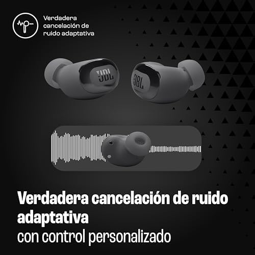 Live Buds 3 Auriculares inalambricos de botón,True Wireless con cancelación de ruido adaptable, hasta 40 horas de reproducción, Bluetooth, audio de alta resolución, negro