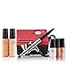 Luminess Air Red & Black Legend Airbrush System with 5-Piece Silk 4-IN-1 Deluxe Airbrush Foundation & Cosmetic Starter Kit, Fair