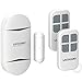 LACORAMO Door Chime 130db Wireless Alarm Sensor,2 Remote Controls,Door Entry Burglar Alert Security System for Home,Bussiness,Kids Safety(1 Pack)