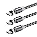 Magnetic Cable Type C 3 Pack Nylon Braided Wire USB C Fast Charging Cable 6.6ft Phone Charger Cord for Samsung Galaxy S8 S8 Plus S9 Google Pixel/Pixel XL, Nexus 6P/5X, OnePlus, LG, HTC