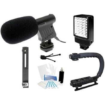 Amazon.com : Beginner DSLR Microphone Stabilizer LED Video
