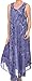 Sakkas 16801 - Laeila Tie Dye Washed Tall Long Sleeveless Tank Top Caftan Dress/Cover up - Dusty Blue - OS