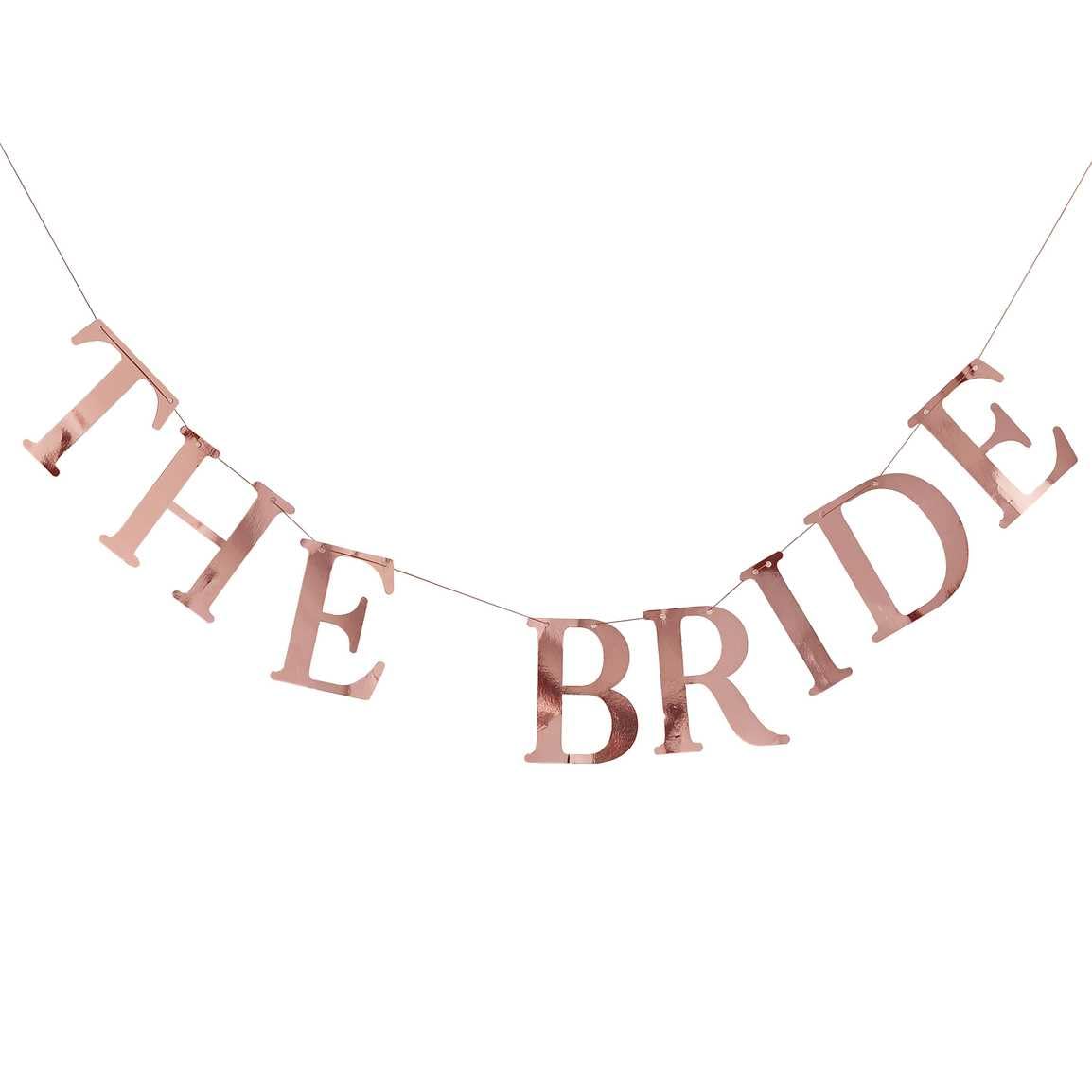 Ginger Ray Hen Party Rose Gold The Bride Peg Bunting Banner Party Decoration