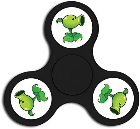 Hand Spinners Print With Peashooter Logo New Style Present High Speed Kill Time For Autism Children Adults Men Women-Black