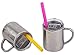 Housavvy Rabbit Stainless Steel Kids Cups with Lids and Straws,2 Pack of 10 Oz