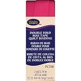 Wrights 117-706-1232 Double Fold Quilt Binding, 7/8 by 3-Yard, Berry Sorbet