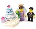 LEGO Wedding Day Marriage Ceremony with Ring, Cake, Gifts, and More - Custom Romantic Married Minifigure Set