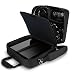USA GEAR Console Carrying Case Compatible with PS4 Pro and Playstation 4 Slim - Accessory Storage for Controllers, Cables, Headsets and Padded Shoulder Strap - Fits All PS4 and PS3 Models - Black