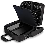 USA GEAR Console Carrying Case Compatible with Playstation 4 / PS4 Pro &amp; PS4 Slim with Accessory Storage for Controllers, Cables, Headsets &amp; Padded Shoulder Strap - Fits All PS4 &amp; PS3 Models - Black