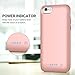 Feob Battery Case for iPhone 8/7 /6s/6, 6000mAh Portable Charging Case Extended Battery Pack for iPhone 8/7 /6s/ 6 Rechargeable Charger Case [4.7 inch]-Rose Gold