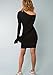 YOOHOG Autumn one Shoulder Bodycon Sexy Dress Women Long Sleeve Elastic White Dresses Winter Evening Club Black Short Dress Black S