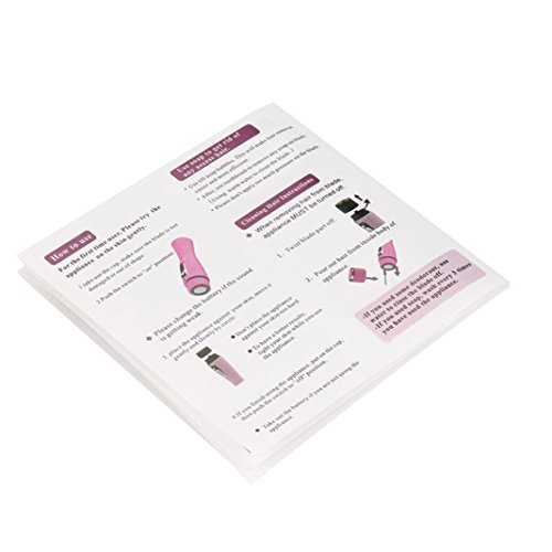 Fabal Electric Epilator Mini Lady Armpit Hair Shaver Travel Bikini Hair Removal Device (Pink)