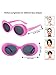 Gejoy 8 Pairs Clout Oval Goggles Retro Kurt Mod Thick Frame Round Lens Sunglasses Goggles Multicolor for Women Men (Color A)