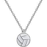 Sportybella Volleyball Necklace for Players, Coaches, and Teams - Gold and Silver Pendant - Volleyball Jewelry, Team Gift, End of Season, Graduation, Volleyball Accessories, Voilleyball Gifts