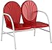 Crosley Furniture Griffith Metal Outdoor Loveseat, Red