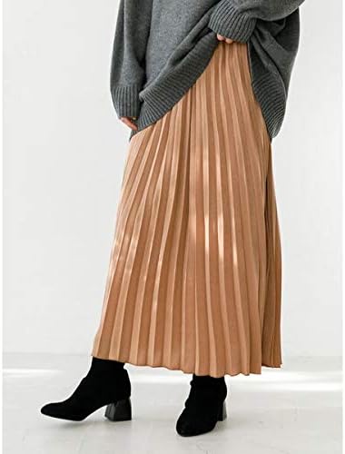 Amazon アースミュージック エコロジー スエードサテンプリーツスカート テラコッタ F スカート 通販