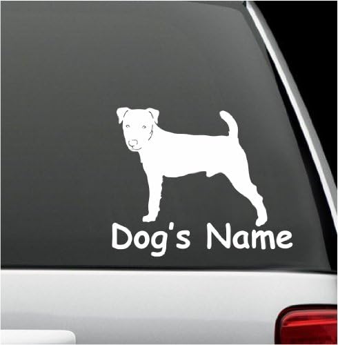 natashacustomjewelry 5" X 6" Custom Name Jack Russell Terrier Dog Vinyl Decal Sticker Wall Laptop Car