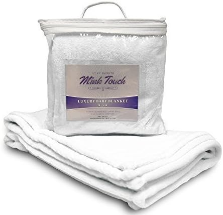 NorthEast Fleece Cloud Mink Touch Baby Blanket, White