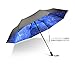 Bes High Grade Portable Sun Umbrella, Black Glue Anti UV Coating, Aluminum Alloy Umbrella Holder, Gift Boutique, Outdoor Sunshade, Sun Block, rain, Black Umbrella with Blue Sky Bottom.give Present