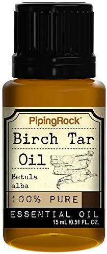 Piping Rock Birch Tar 100% Pure Essential Oil 1/2 oz (15 ml) Dropper Bottle Betula Alba Therapeutic Grade