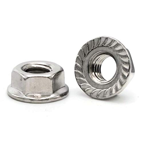 Flange Nuts Serrated 188 Stainless Steel 5/1624 (.50 Flats x .283