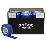 24 Roll Case 2" inch x 60yd STIKK Blue Painters Tape Multi Surface Crepe Paper 14 Day Easy Removal Trim Edge Finishing (1.88" in 48mm)