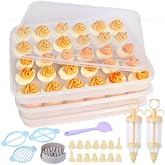 90 Deviled Egg Containers with Lid (Set 3),Plastic Easter Deviled Egg Tray Carrier with Handl Injector Piping Tool,Clear Storage Deviled Egg Platter Holder for Refrigerator Party Picnic Party Events