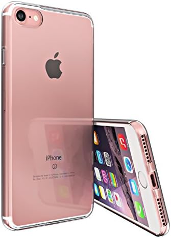iPhone 8 Case Clear, iPhone 7 Case, Bomea Apple iPhone 8 7 Hard Case Slim Protective Shell Bumper Cover TPU Trim with Transparent Scratch Resistant Hard Back Cover