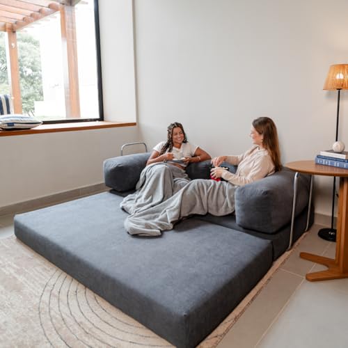 Sofá Cama Flowin Modular Cotelê Cinza Inflow | Retrátil, Vai Na Caixa
