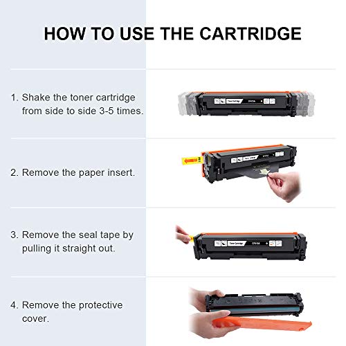 GPC Image Compatible Toner Cartridge replacement for HP 410A CF410A CF411A CF412A CF413A to use with Color LaserJet Pro MFP M477fdw M477fdn M477fnw Pro M452dn M452nw M452dw Printer Toner (4 Pack)