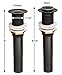 Oil Rubbed Bronze Bathroom Faucet Vessel Sink Pop Up Drain Stopper without Overflow 1 1/2
