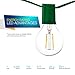 Brightech Ambience Pro - Waterproof LED Outdoor String Lights - Hanging 1W Vintage Edison Bulbs - Patio Globe Lights Create Bistro Ambience in Your Back Yard - 26 Ft, Green