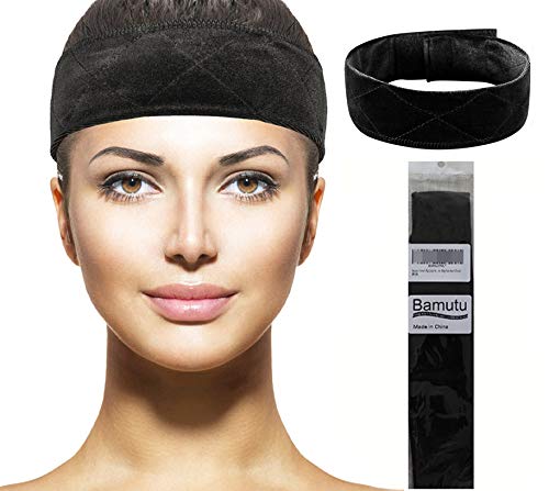 VENCILAZY Wig Grip Band for Women - No Slip Velvet Elastic Headband | Glueless Secure Fit | Comfortable Wig Accessory (Black, 1 Pack)