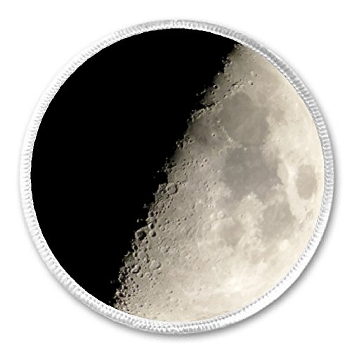 Half Moon 3" Sew On Patch Space Stars Planet Galaxy