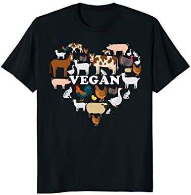 Mens Vegan Shirt Friends Not Food Medium Black