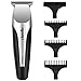 Beard Hair Trimmer, Ciwellu Body Grooming Hair Clippers Kit Rechargeable Hair Cut Trimmer T-Blade Cordless Hair Cutting Clipper For Men and Women With 3 Trimmer Guide Combs, 2 Modes USB Port, Silver