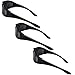 grinderPUNCH 3 Pair Motorcycle Riding Glasses for Half Helmet 3 Pairs Smoke Sunglasses