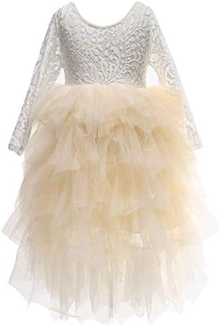 Flower Girls Tutu Lace Cake Dress Skirts Princess Birthday Party Dresses