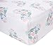 aden + anais Essentials Classic Crib Sheet, 100% Cotton Muslin, Super Soft, Breathable, Tailored Snug Fit, Briar Rose - Floral Heart