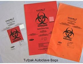 Red Autoclavable Biohazard Bags, Super Strength, 50-State Compliant, 19" x 24"