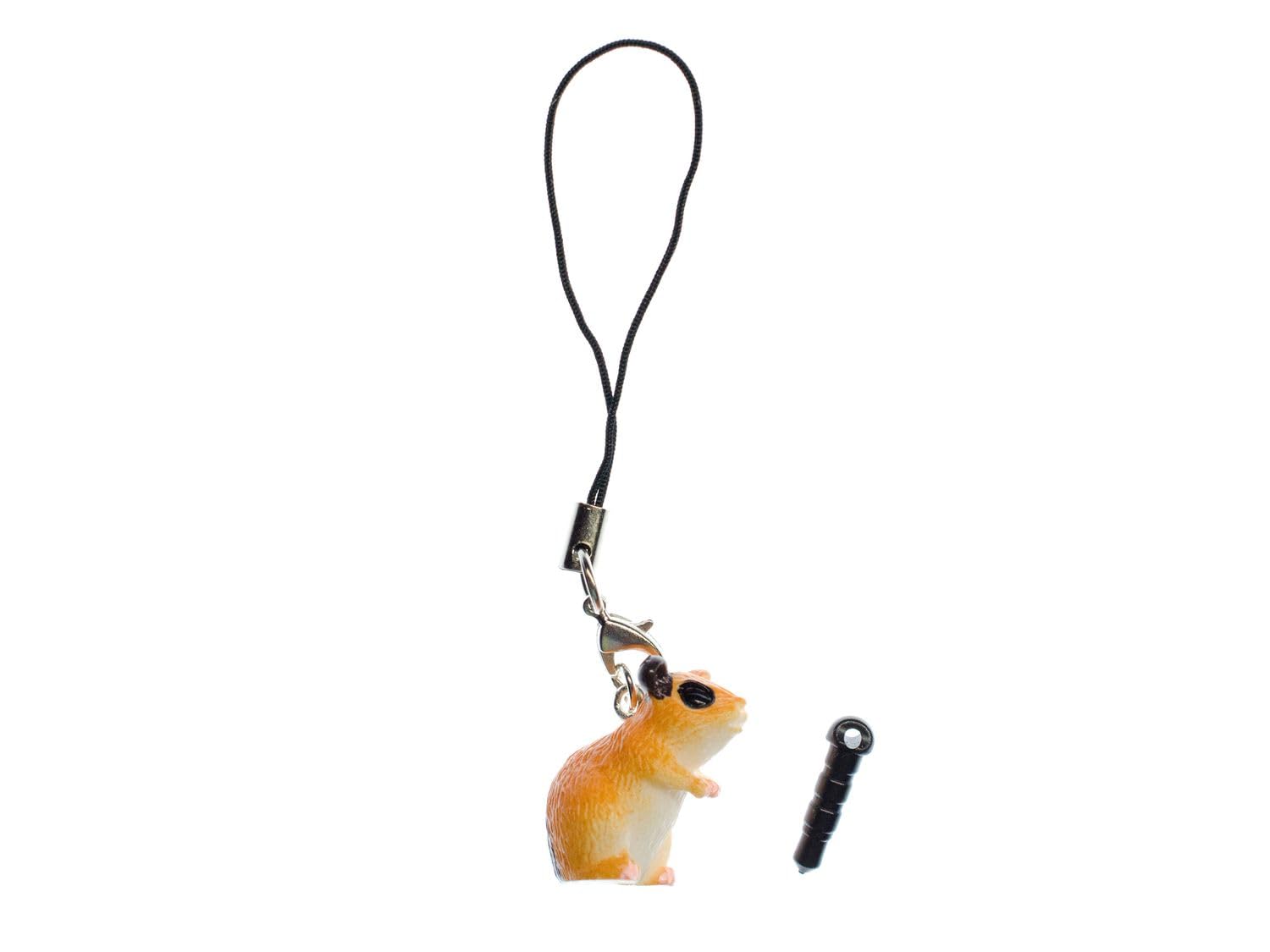 Miniblings Spotted Hamster Mobile Cell Phone Charm Pendant Pet Animal Animals