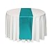 MDS 10 PCS Satin Table Runners 12 x 108 Inch Charmeuse Sateen Silk Table Runner for Indoor Outdoor Wedding Reception Birthday Graduation Party Event Banquet Dining Table Decoration - Teal