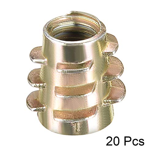uxcell Furniture Threaded Insert Nuts Zinc Alloy HexFlush M5 Internal
