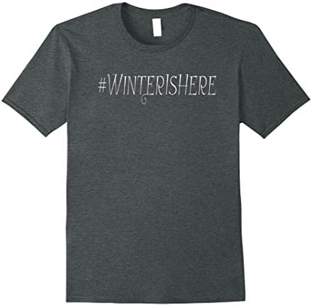 Mens #WinterIsHere T-Shirt Medium Dark Heather