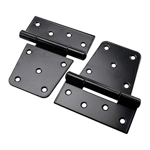 3.5inch Shed Hinges Door Hinges Square Barn Hinges Heavy Duty Gate Hinges, Black (6 Pack, Screws Included) - Image 8