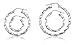 Nuni Jewelry 2mm Solid Sterling Silver Hoop Earrings Set 4 Pairs Diamond Cut or Twisted(15mm 20mm 25mm 30mm) (TWISTED)