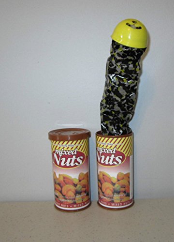 SNAKE IN A NUT CAN SPRING LOADED TRICK NUTS GAG CLASSIC PRANK NOISE MAKER NEW