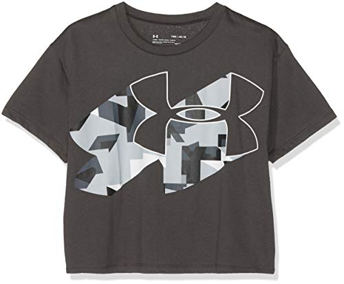 Under Armour Camiseta de manga corta con logo estampado y relleno para niña